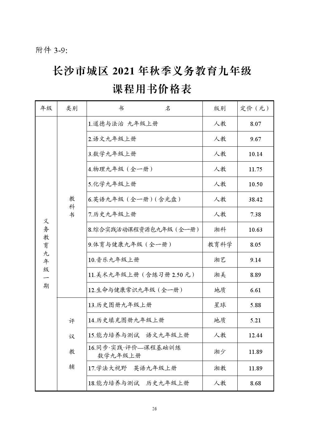 长沙耀华高中学费标准表 长沙2021秋季中小学收费标准出台
