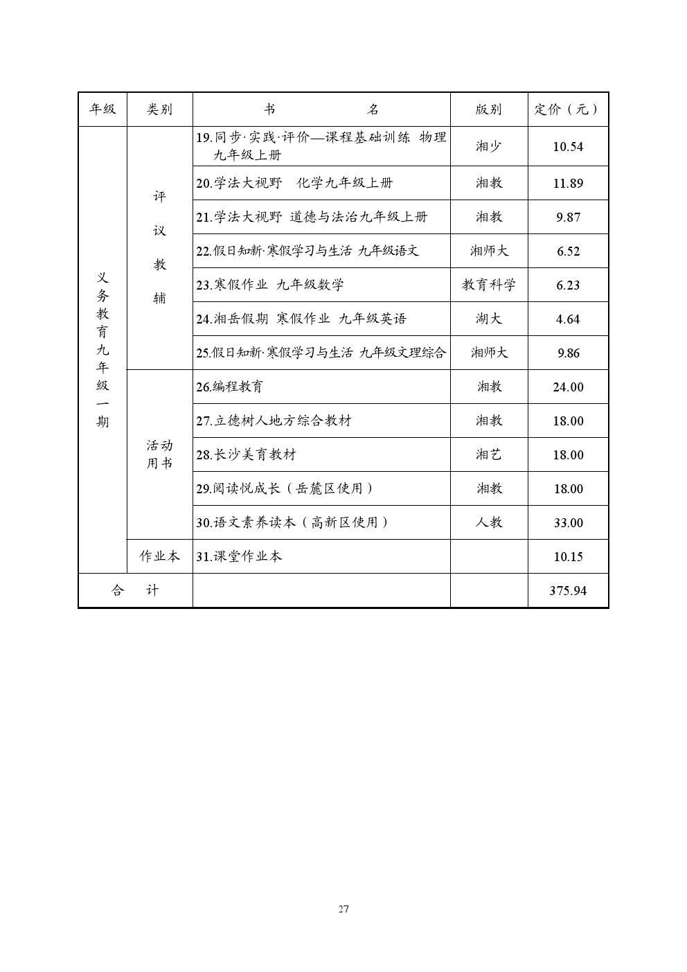 长沙耀华高中学费标准表 长沙2021秋季中小学收费标准出台