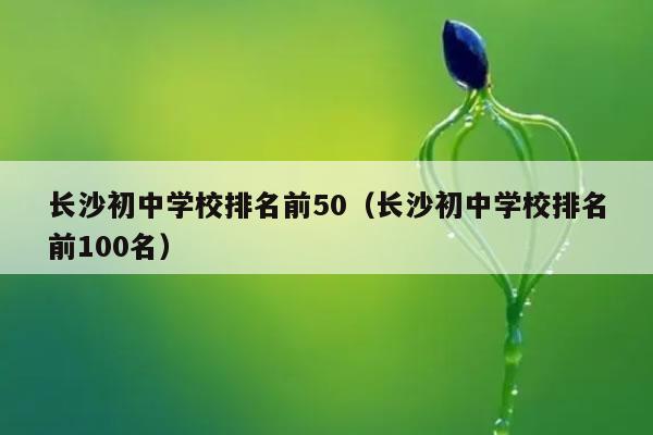 长沙耀华中学体育 长沙初中学校排名前50（长沙初中学校排名前100名）